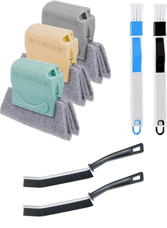 BEYOND BASIC 7 PCS Sliding Window Groove Cleaning Brush, Window Slot Door Track Gap Dust Cleaning Brush (7 Cleaning Combo) - Image 1
